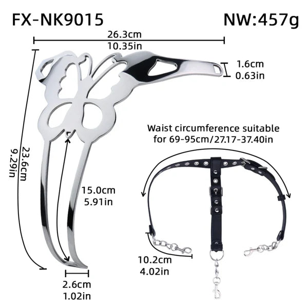 Stainless Steel Crotchless Bondage Panty