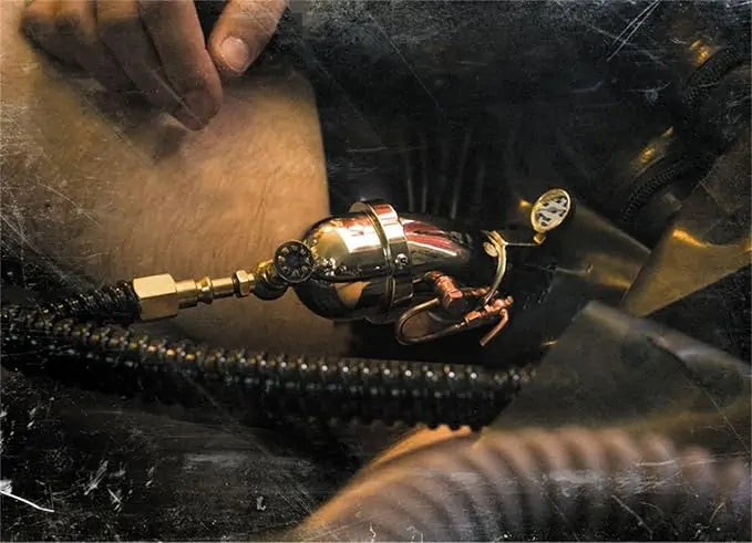 Steampunk Stainless Steel Chastity Cage with Urethral Tube