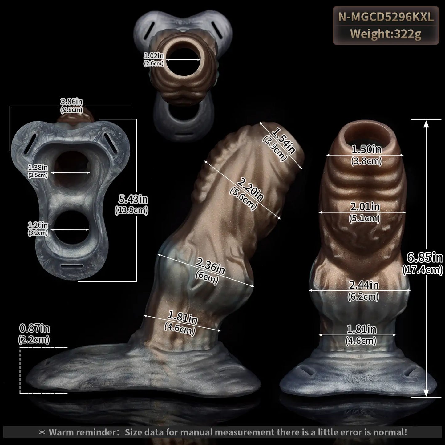 Strap On Cock Sleeve Open-Ended Design