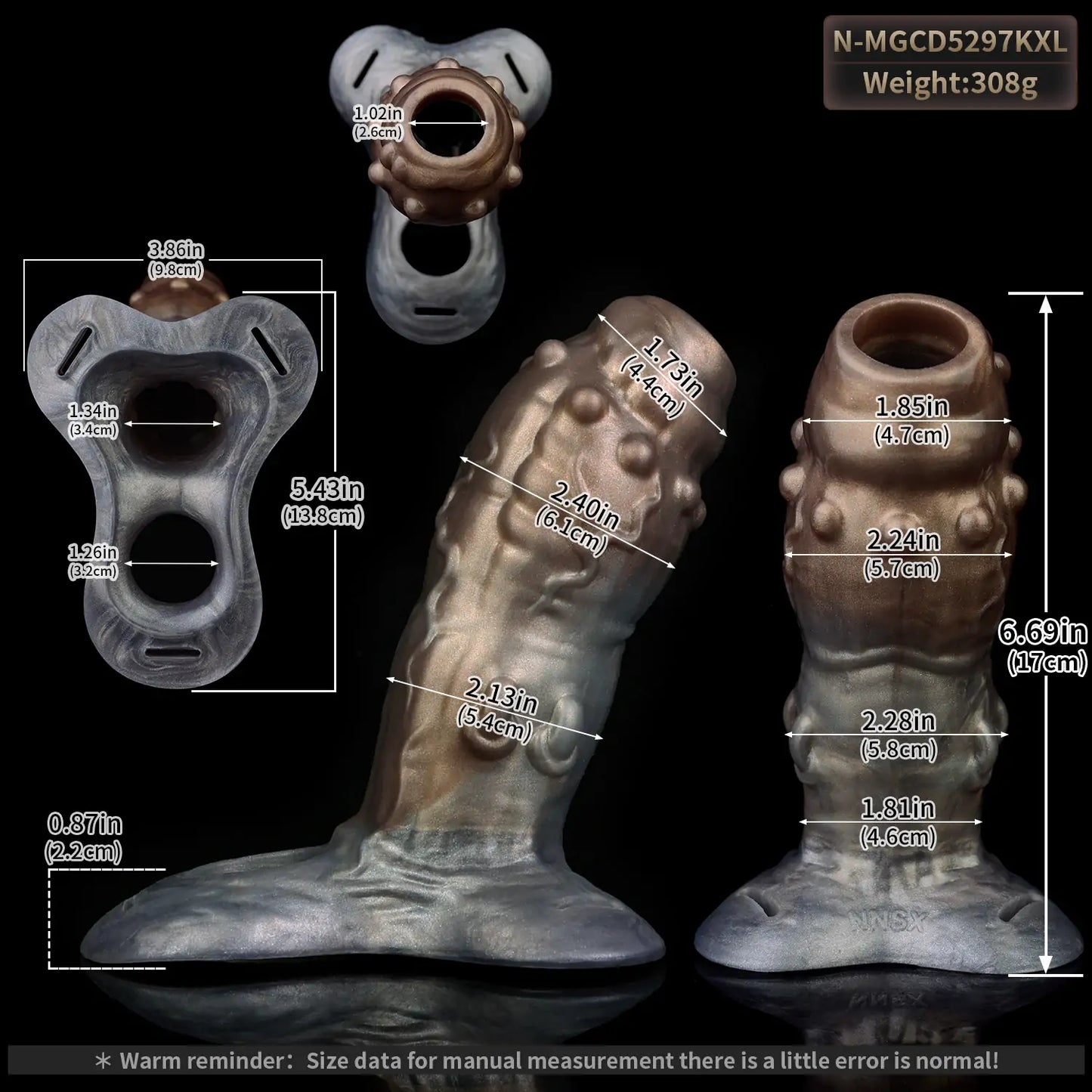 Strap On Cock Sleeve Open-Ended Design