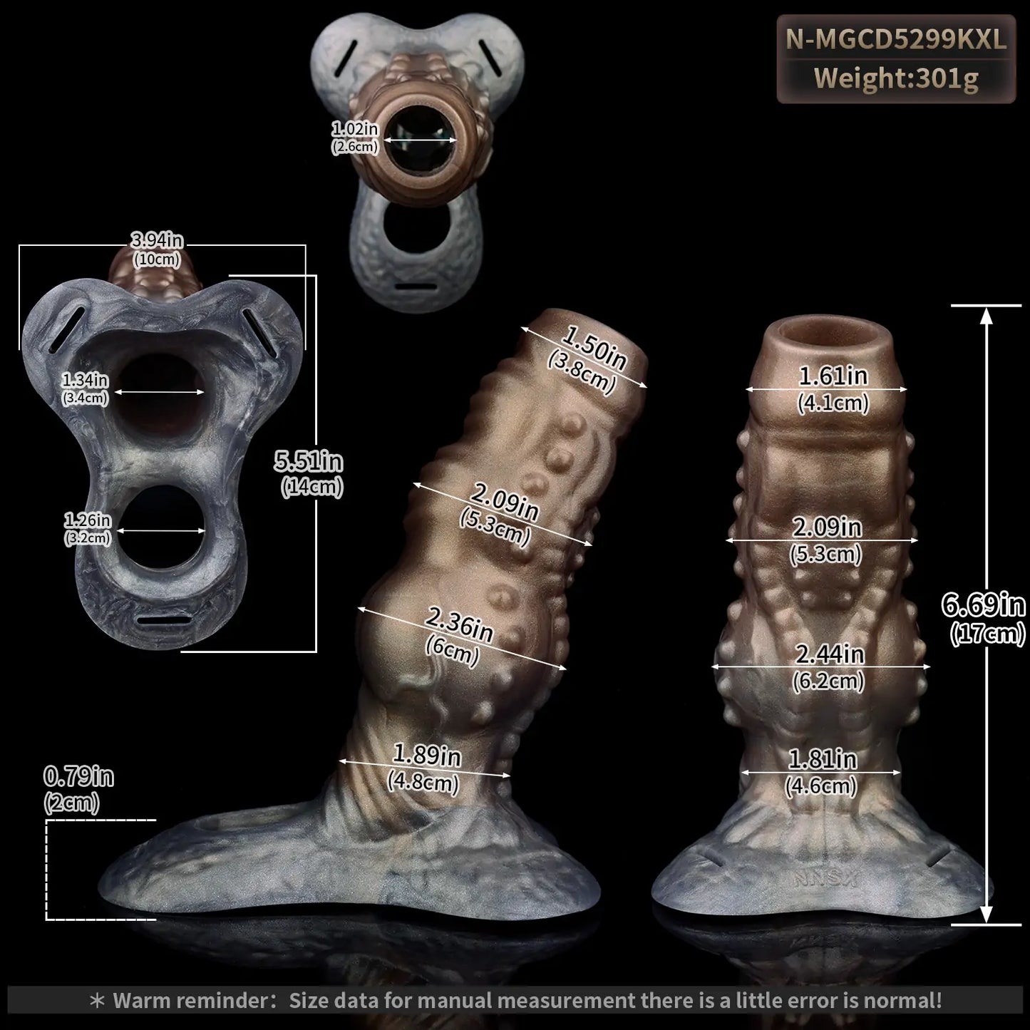 Strap On Cock Sleeve Open-Ended Design