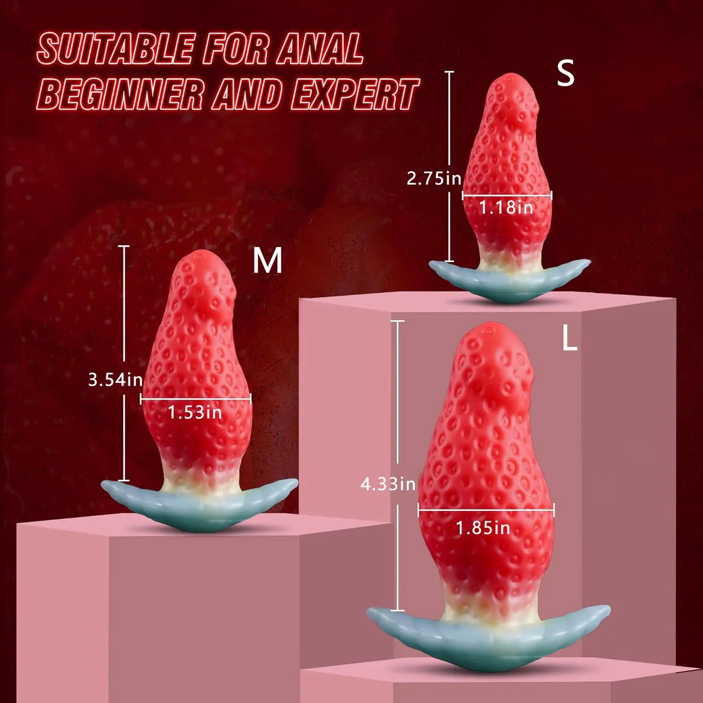 Strawberry Fantasy Silicone Anal Plug