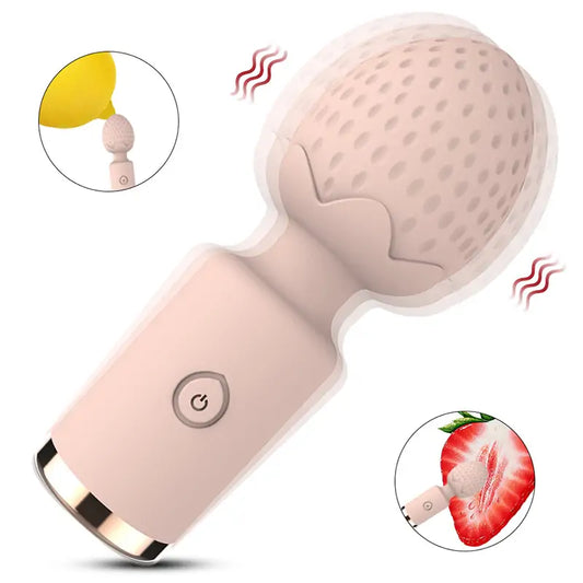 Strawberry Wand Vibrator - 10 Vibration Frequencies