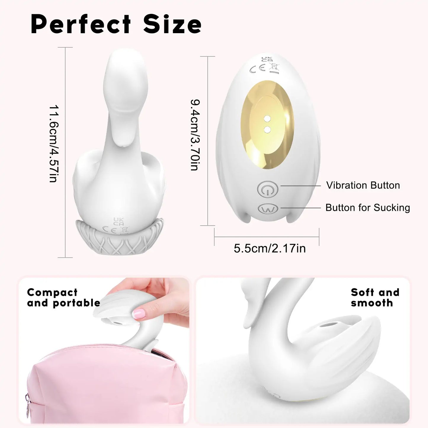 Swan Suction Vibrator – Dual Pleasure Toy