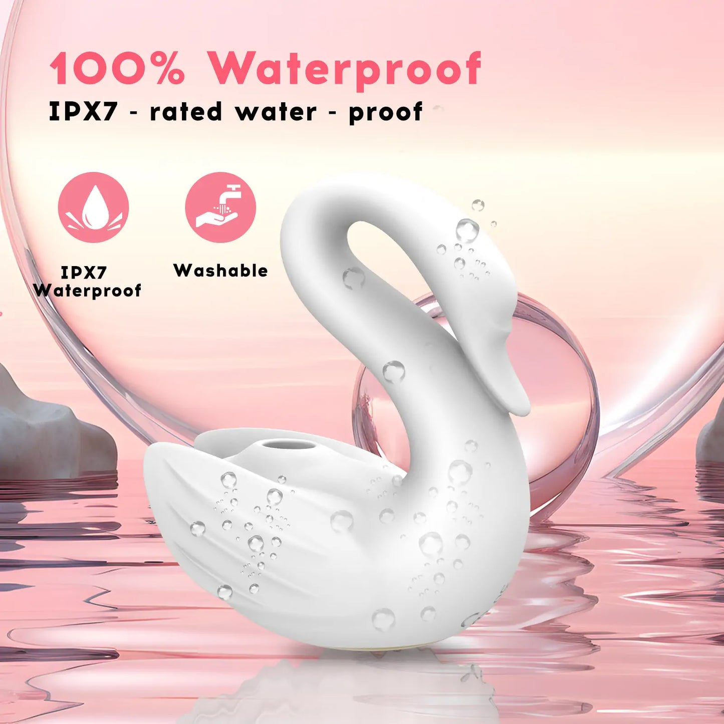 Swan Suction Vibrator – Dual Pleasure Toy