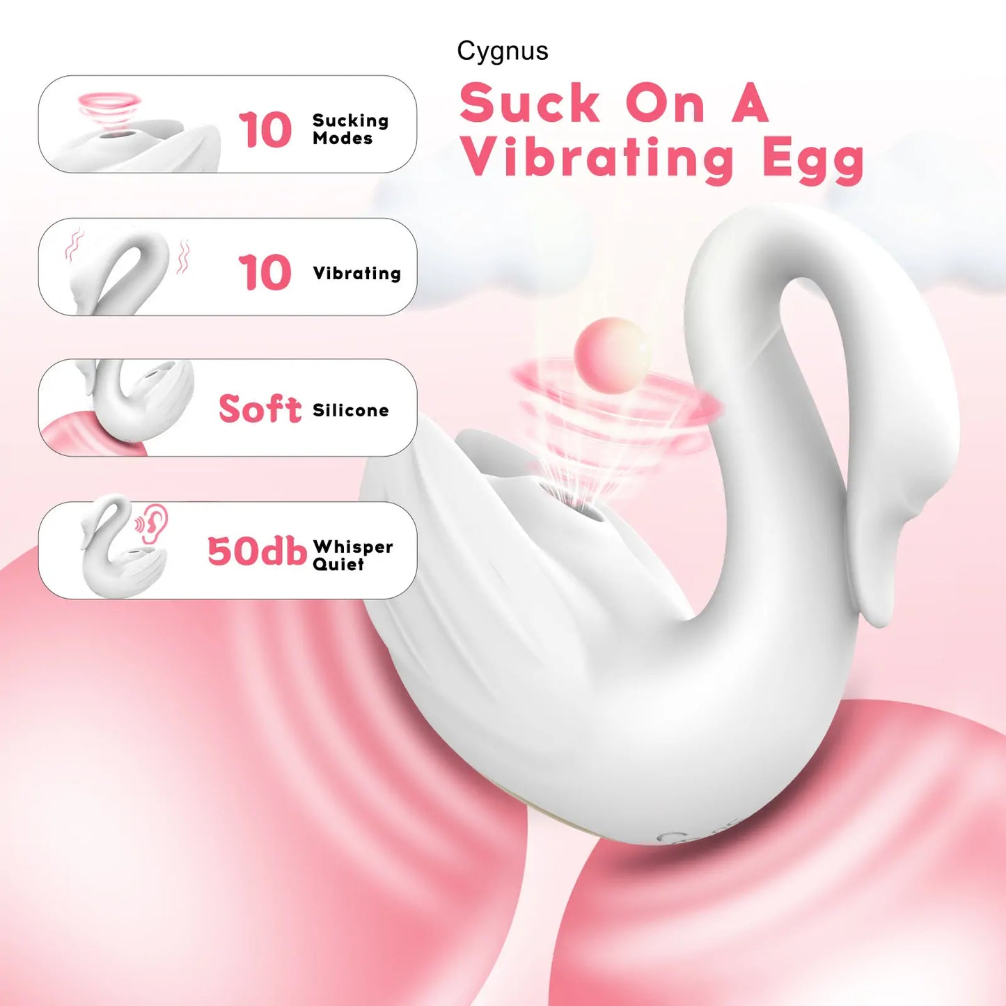 Swan Suction Vibrator – Dual Pleasure Toy