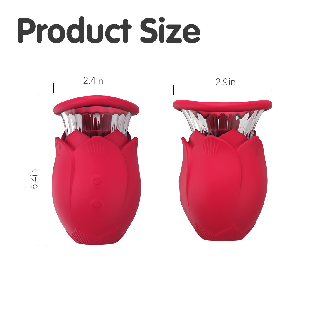 Crimson Bloom Sucking & Rotating Vibrator