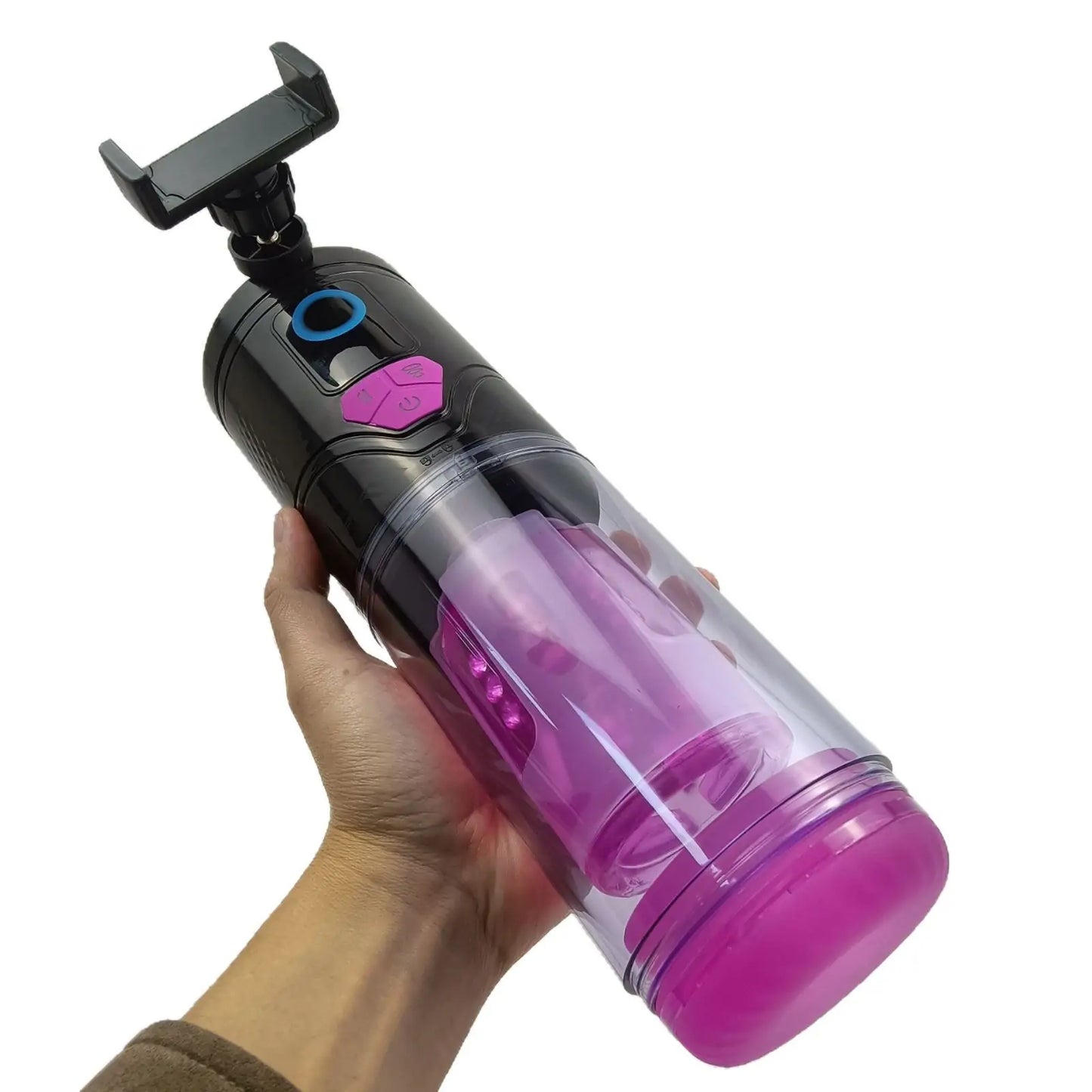 Telescopic Rotating Suction Masturbator with Bracket