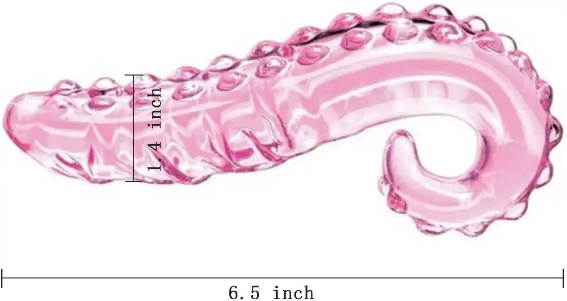 Translucent Tentacle Crystal Glass Dildo