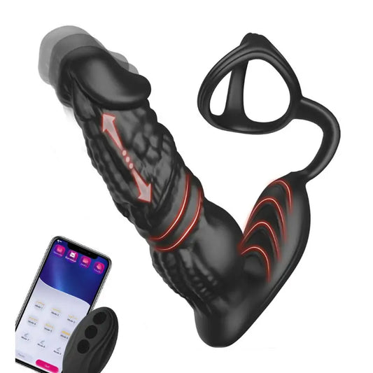 Thrusting Prostate Massager with Cock Ring