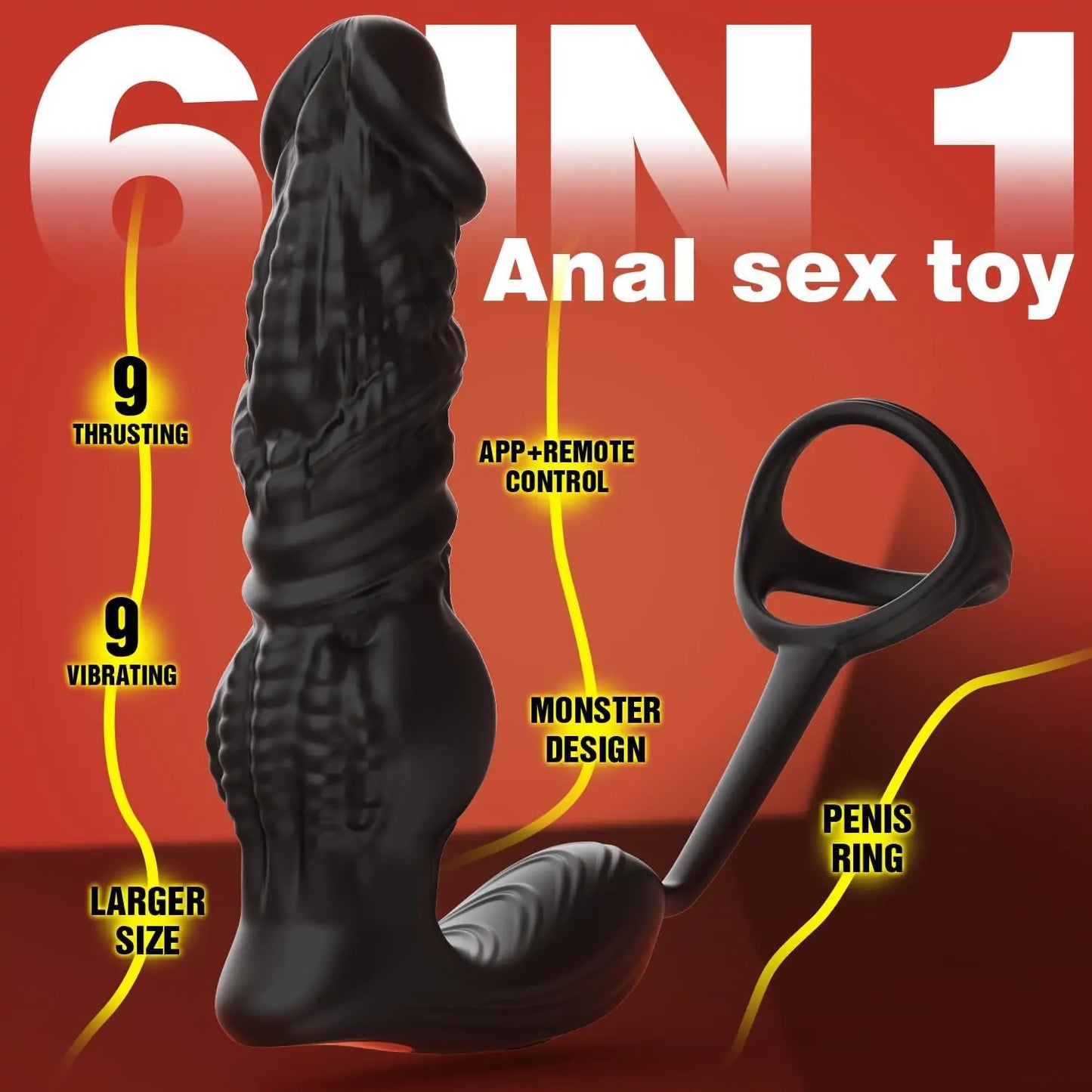 Thrusting Prostate Massager with Cock Ring