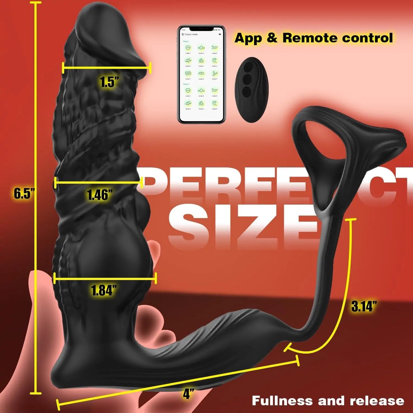 Thrusting Prostate Massager with Cock Ring