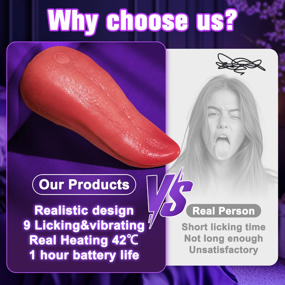 Tongue Licking Clitoral Vibrator for Women