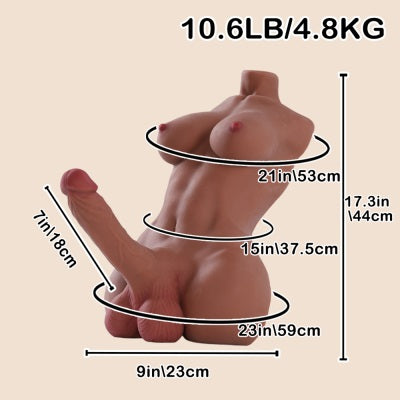 Trans Torso Sex Doll Huge Dildo 10.6 LBs