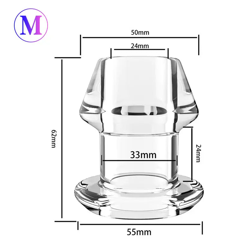 Transparent Hollow Tunnel Anal Plug