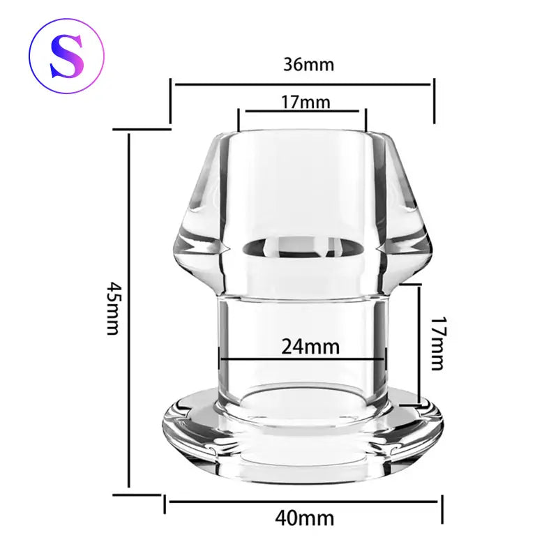 Transparent Hollow Tunnel Anal Plug