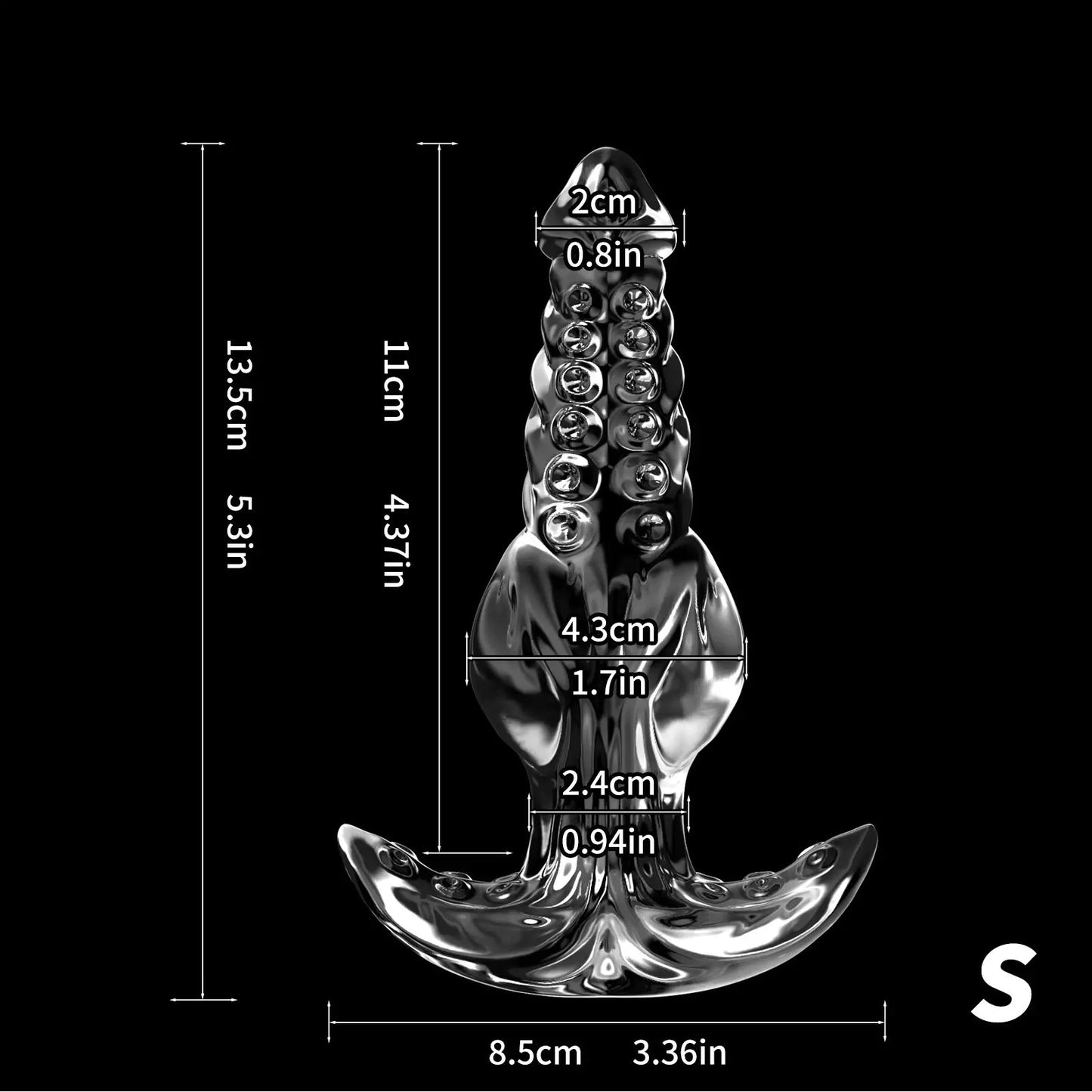 Transparent Octopus Tentacle Butt Plug