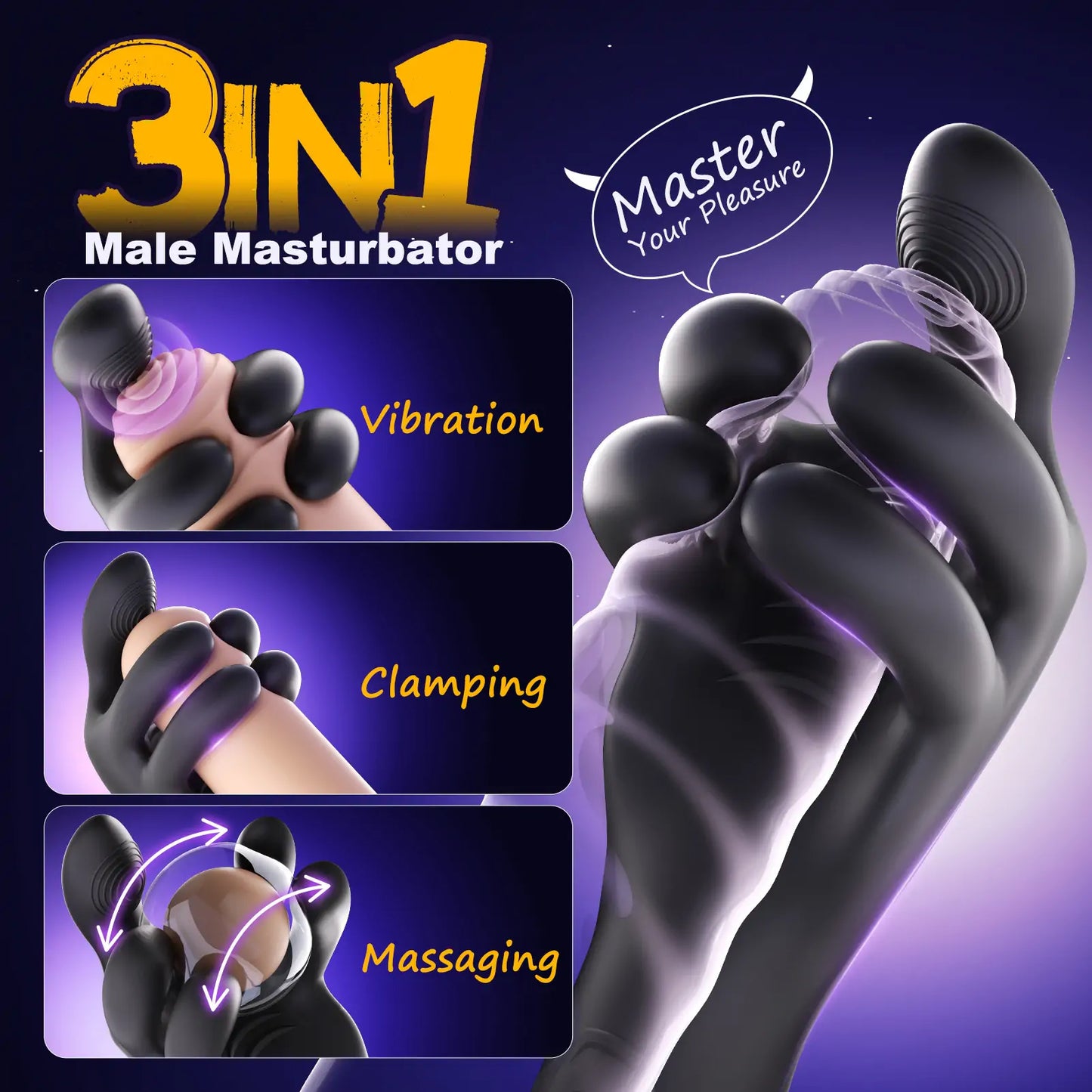 TriMotion 3-in-1 Male Glans Trainer