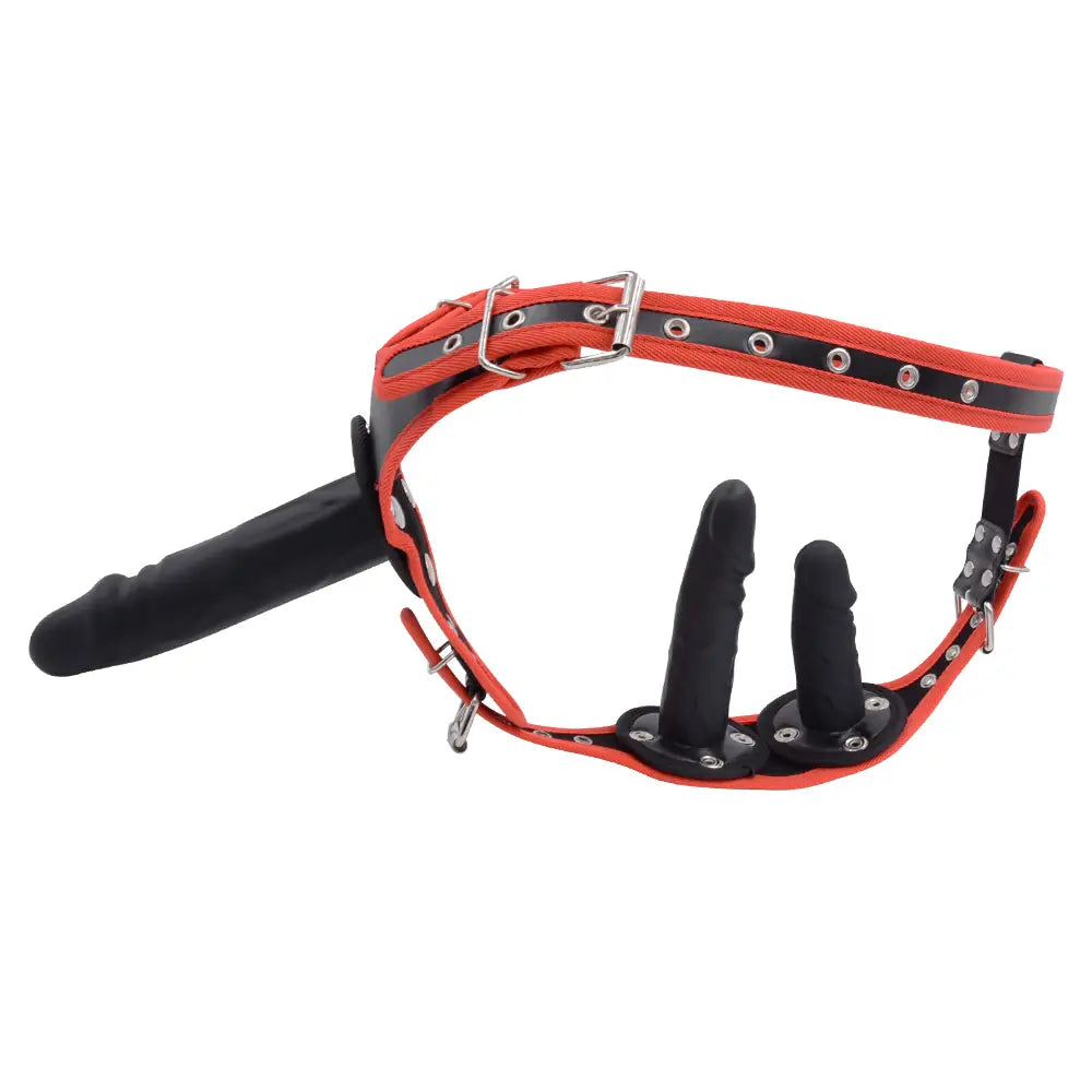 Triple Strap On Dildo — Detachable Set