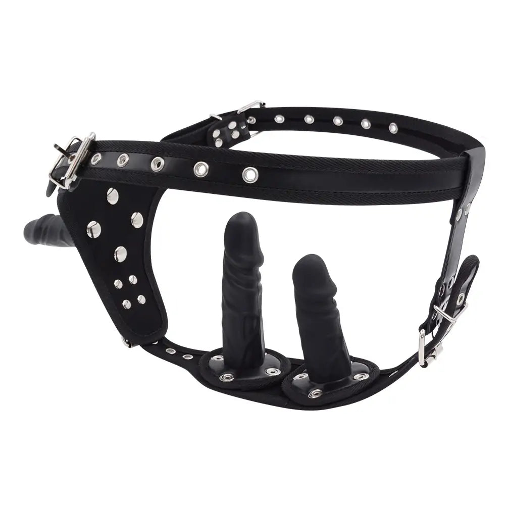 Triple Strap On Dildo — Detachable Set