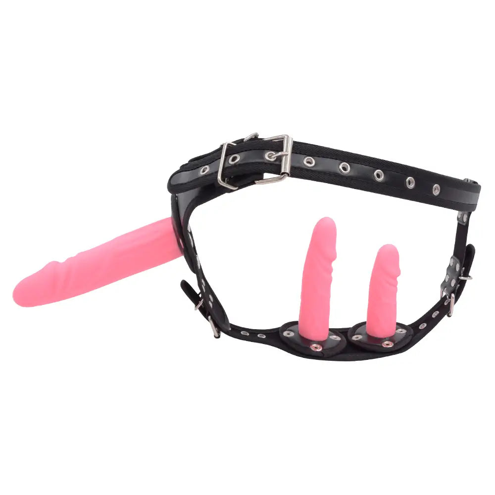 Triple Strap On Dildo — Detachable Set