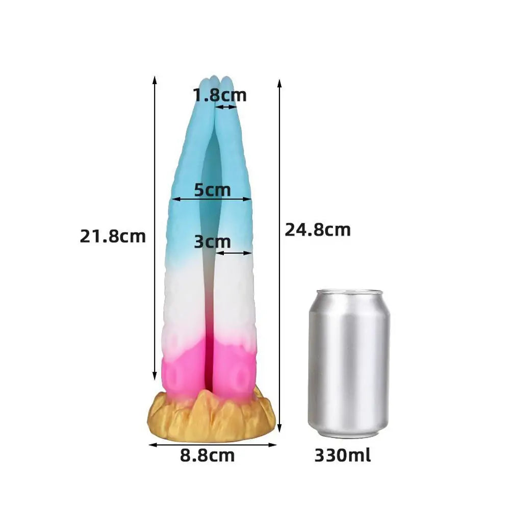 Triple Tentacle Fantasy Dildo 9.7 Inches