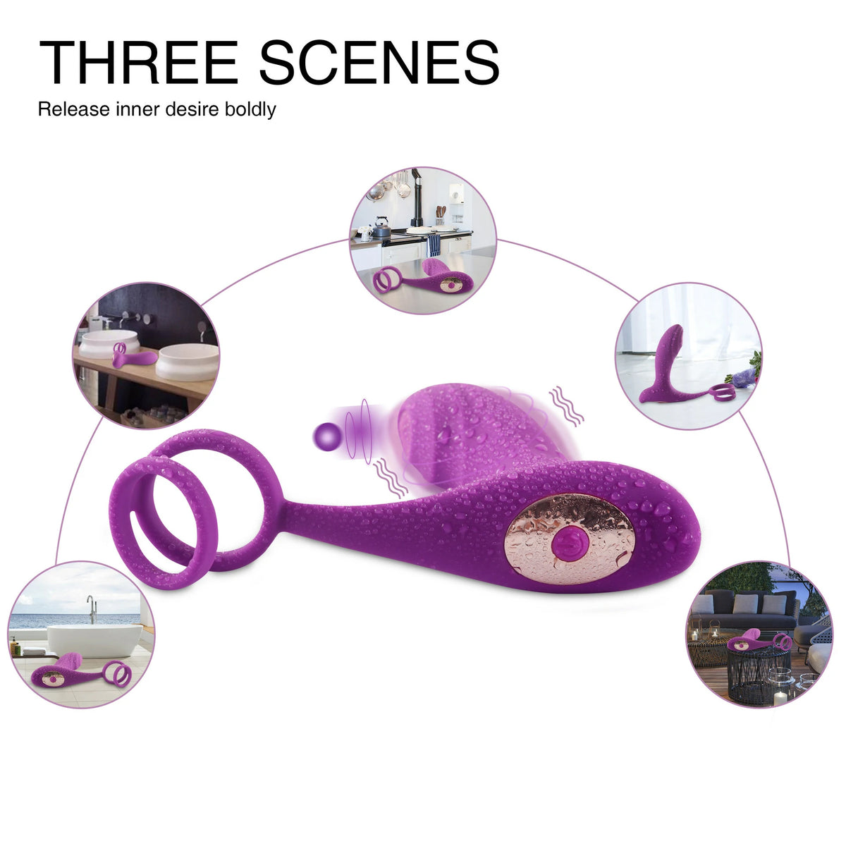 Triple Touch – Vibrating Butt Plug with Cock Ring & Prostate Massager