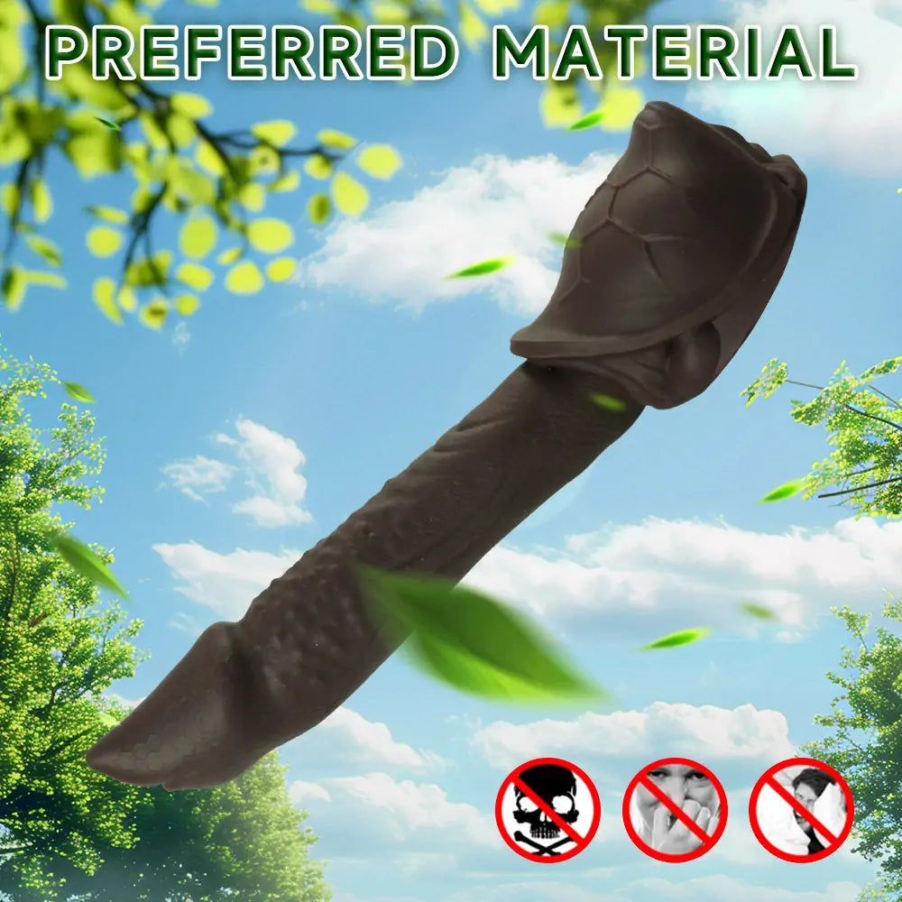 Turtle Shape Silicone Suction Dildo 6 Inches
