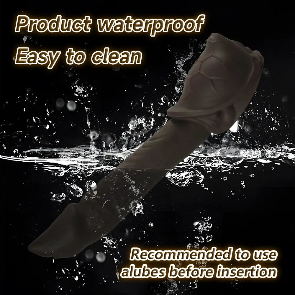 Turtle Shape Silicone Suction Dildo 6 Inches