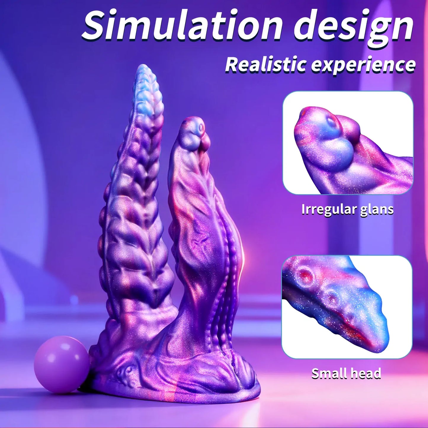 Twin Tentacle Fantasy Monster Dildo 8 Inches