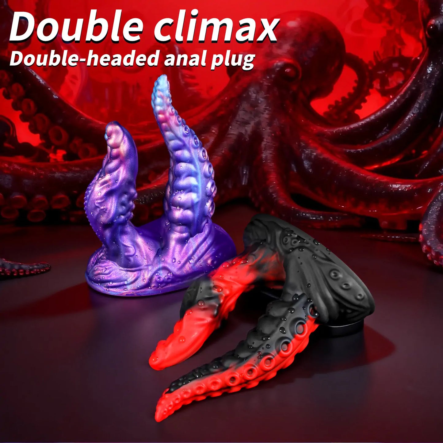 Twin Tentacle Fantasy Monster Dildo 8 Inches