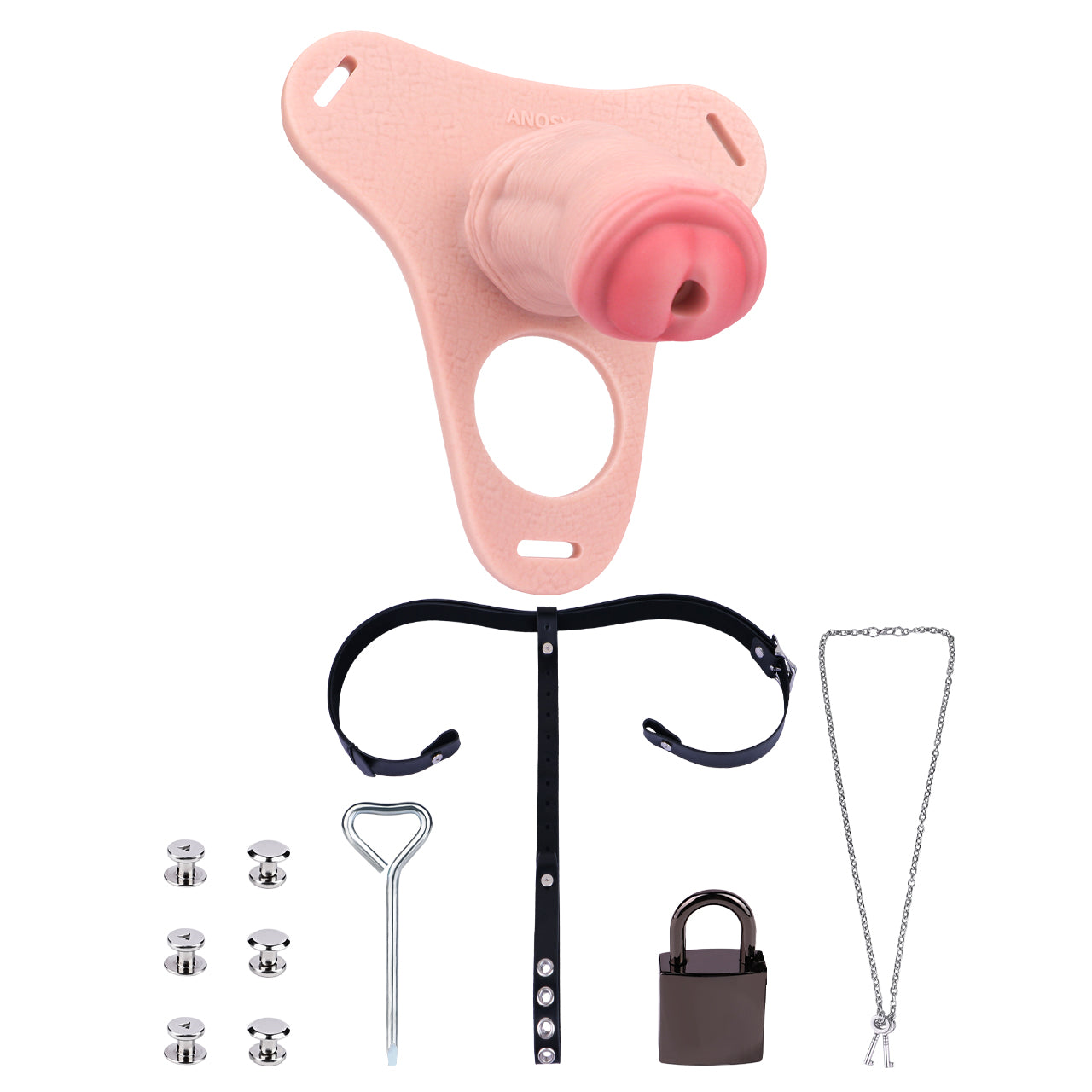 Uncut Cock Chastity Cage with Strap – 4Inches