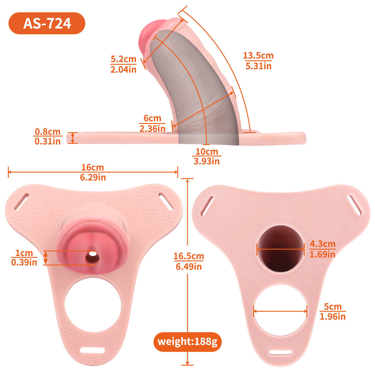 Uncut Cock Chastity Cage with Strap – 4Inches