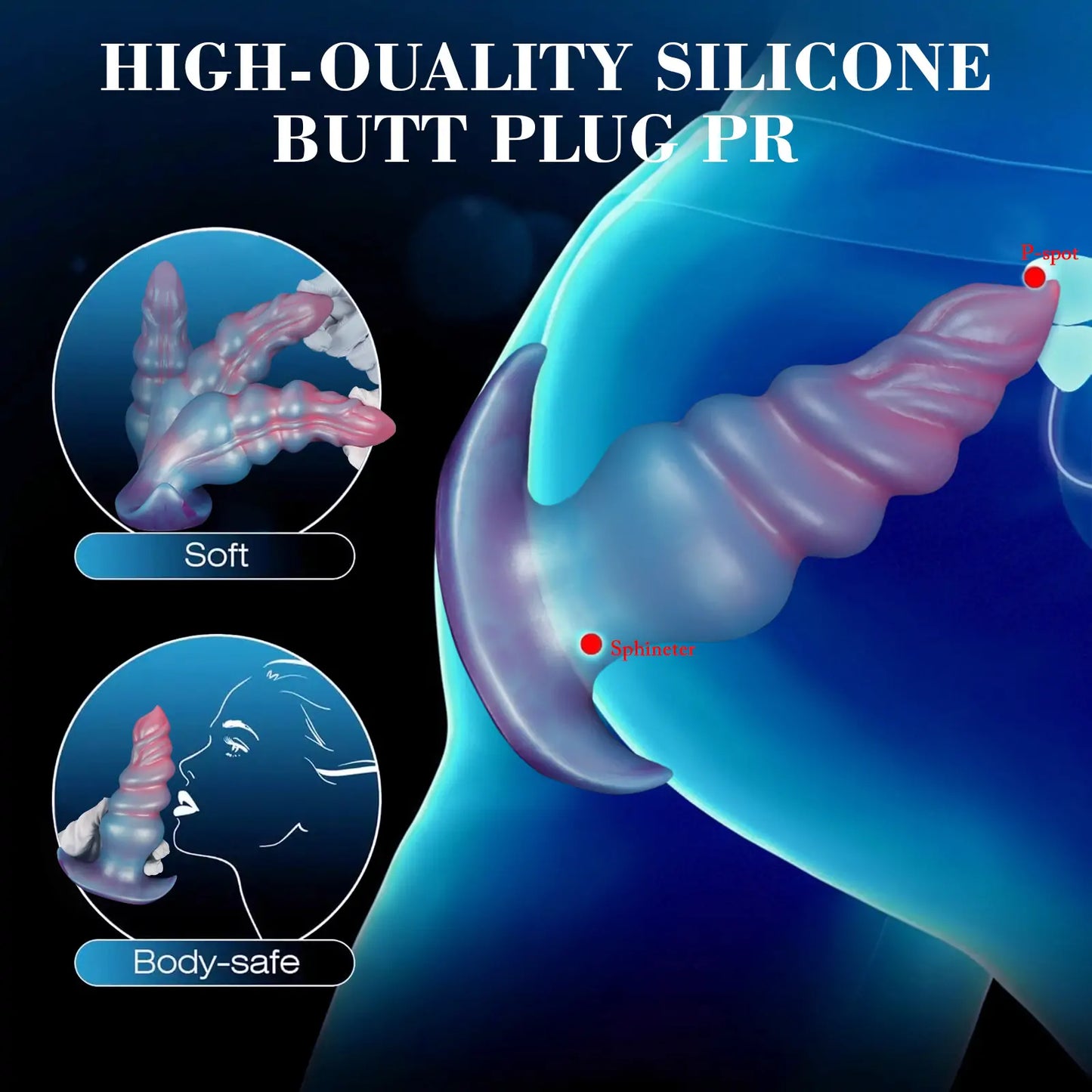Unicorn Anal Plug - Soft Wearable Silicone