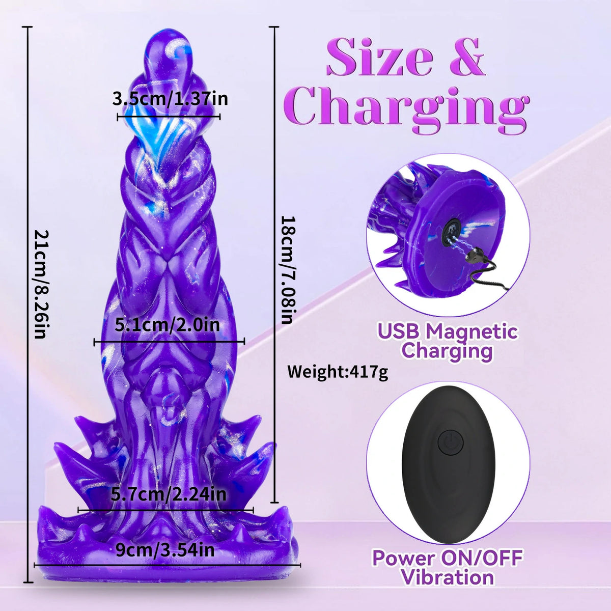 Vermilion Bird – Iridescent Fantasy Dildo