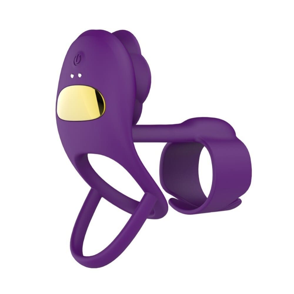 Vexar - 3 IN 1 Vibrating Penis Ring - Rose Clitoral Vibrator with Wireless Remote