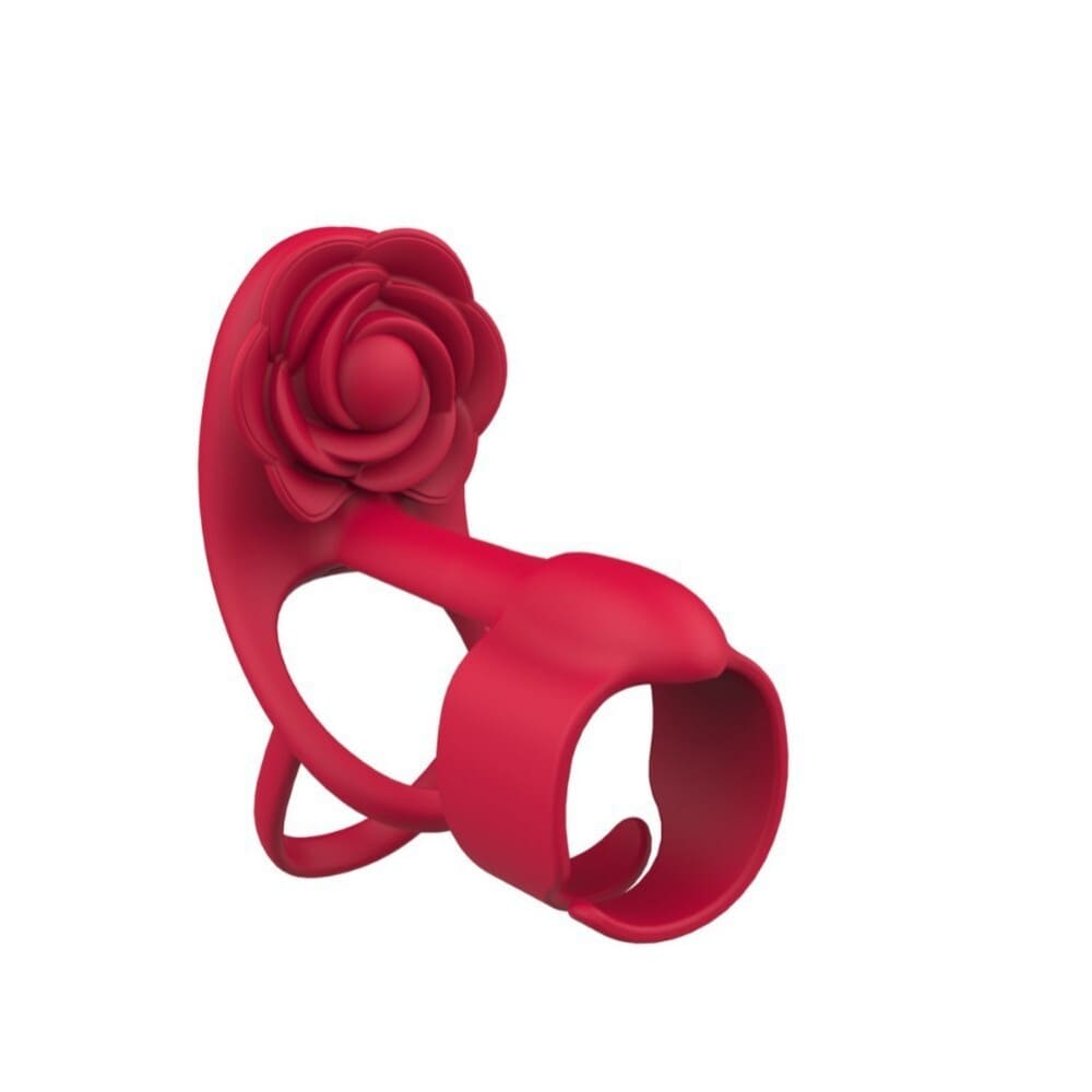 Vexar - 3 IN 1 Vibrating Penis Ring - Rose Clitoral Vibrator with Wireless Remote