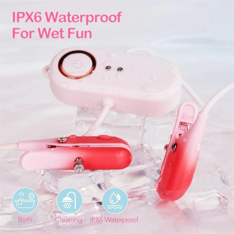 Vibrating Nipple Clamps – Remote Control Breast Stimulator