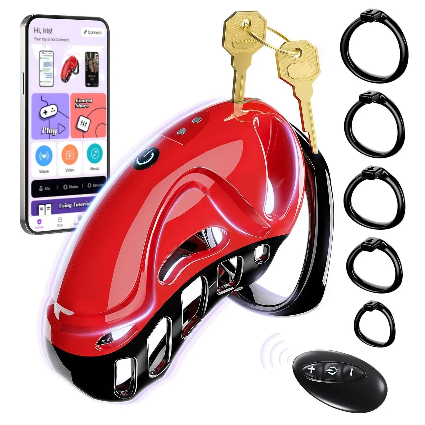 Vibrating Smart Male Chastity Cage