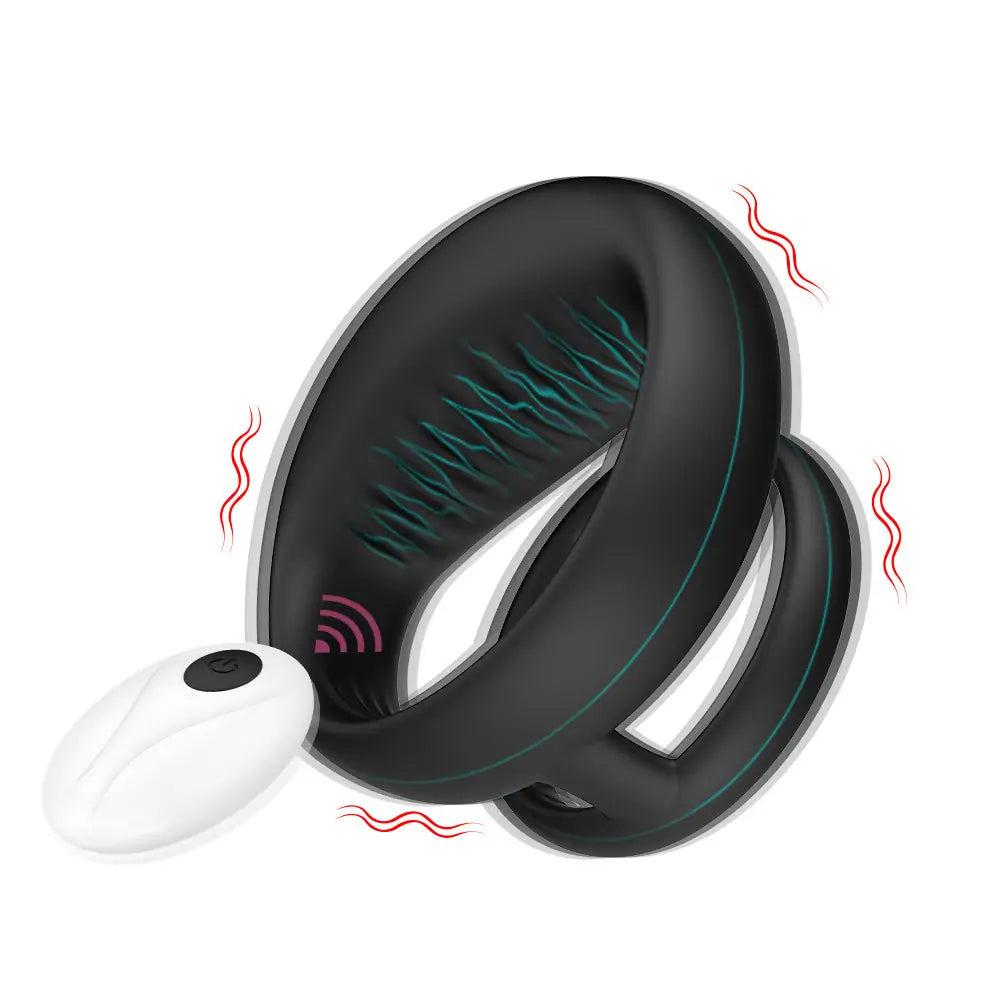 Vibration Cock Double Ring Couple Pleasure