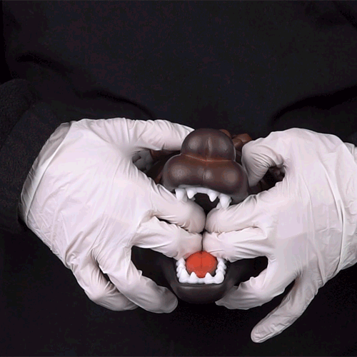 Fantasy Brown Canine Silicone Sex Doll - Beast Oral Sex Penis Massage Masturbator for Men