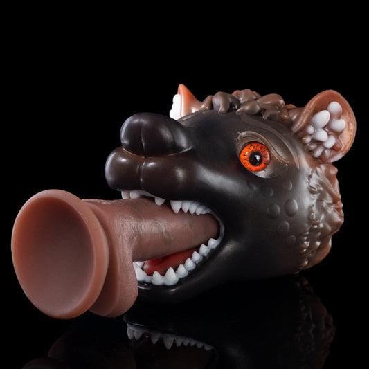 Fantasy Brown Canine Silicone Sex Doll - Beast Oral Sex Penis Massage Masturbator for Men