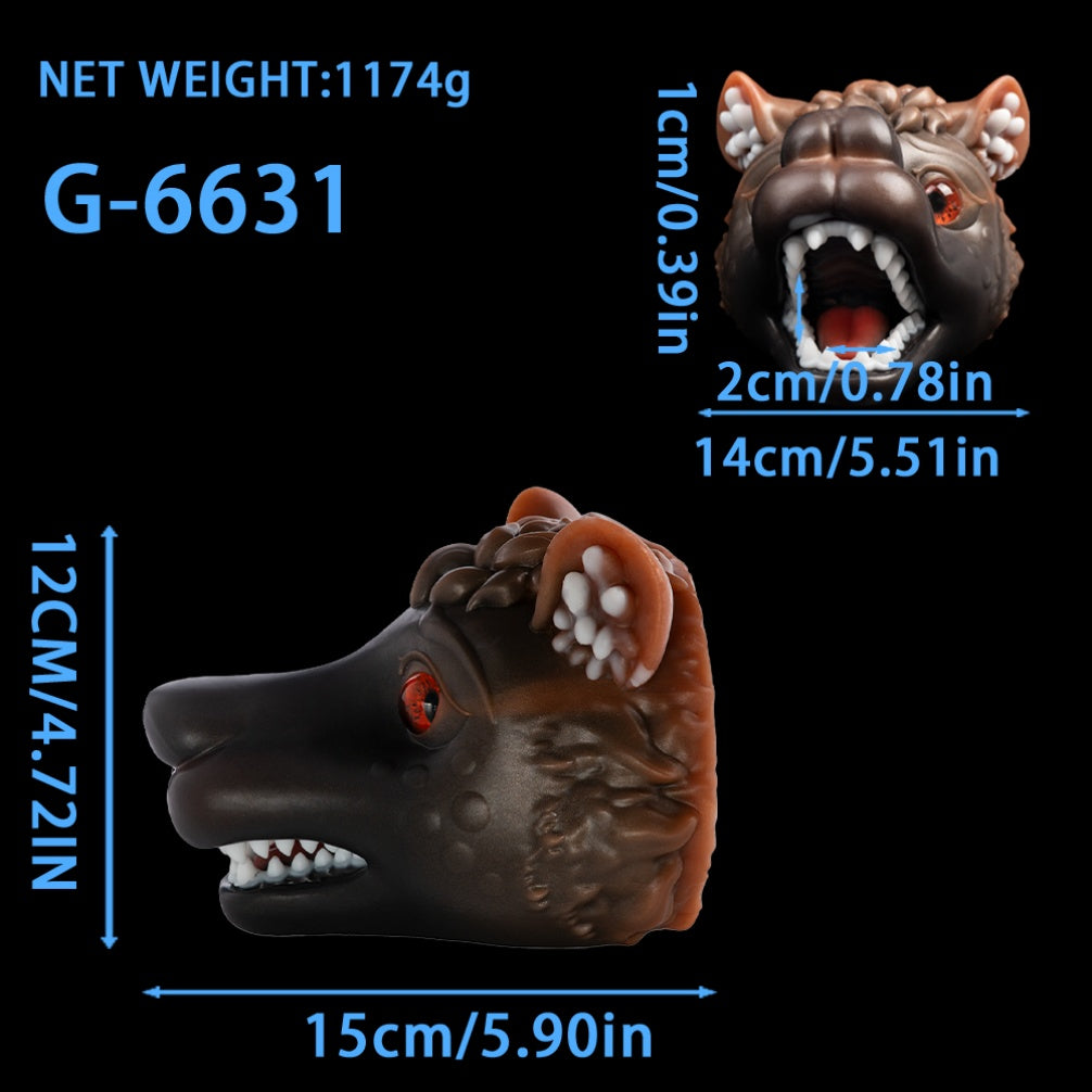 Fantasy Brown Canine Silicone Sex Doll - Beast Oral Sex Penis Massage Masturbator for Men