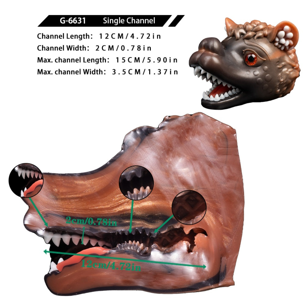 Fantasy Brown Canine Silicone Sex Doll - Beast Oral Sex Penis Massage Masturbator for Men