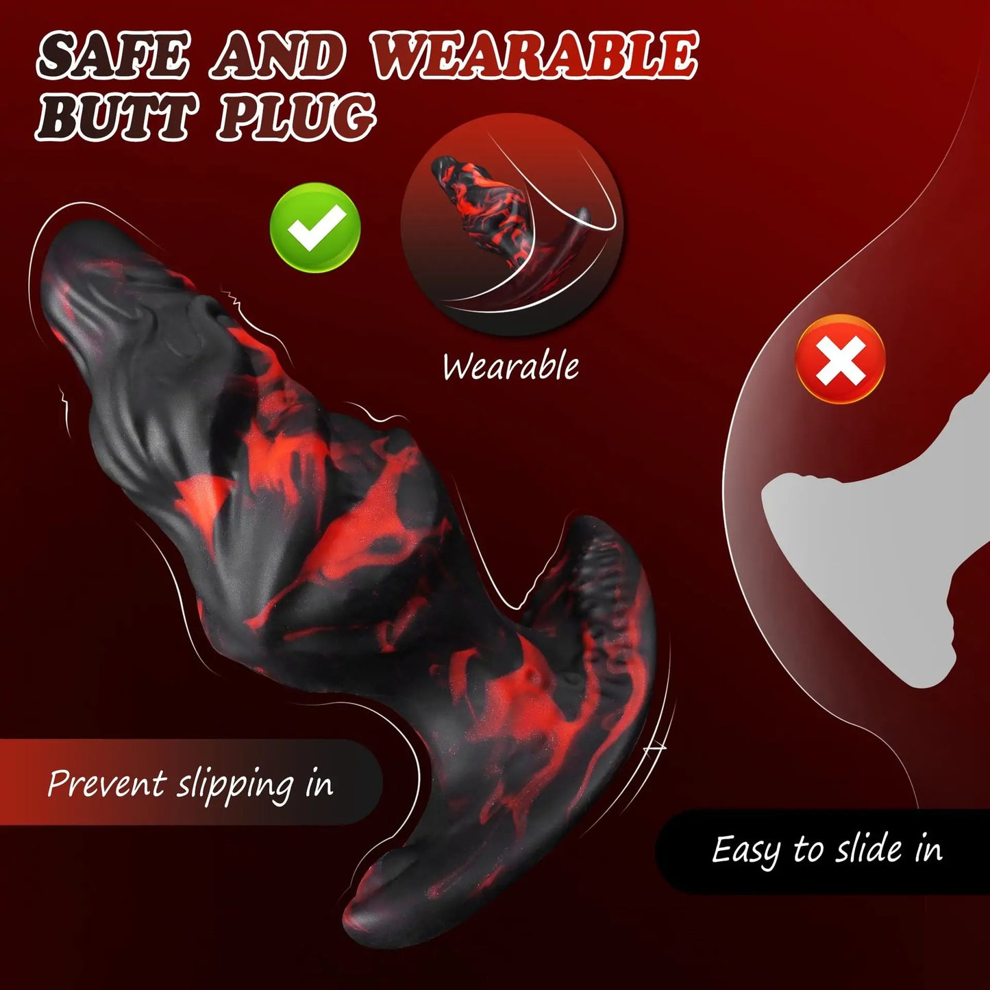 Wearable T-Base Silicone Butt Plug