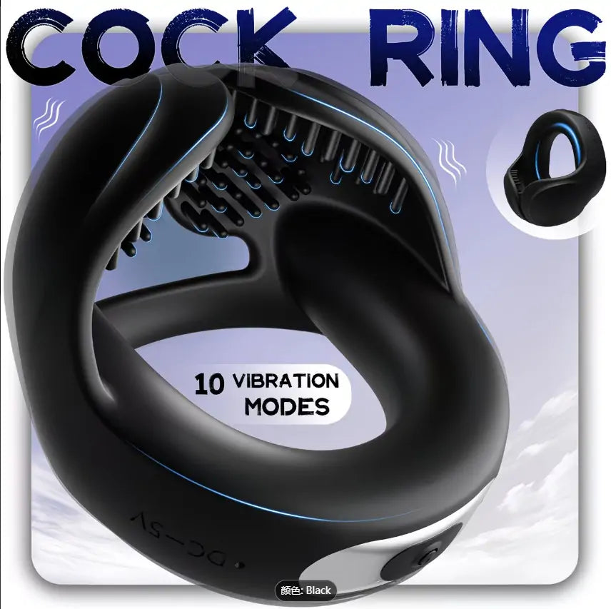 Wearable Testicle Stimulation Vibrating Cock Ring