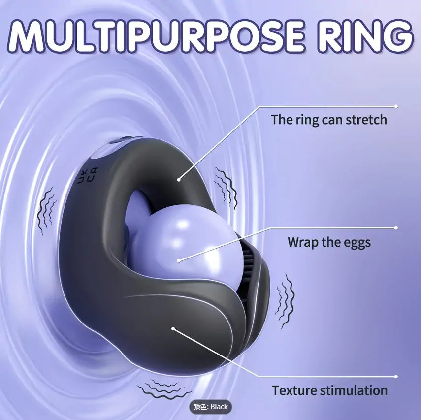 Wearable Testicle Stimulation Vibrating Cock Ring