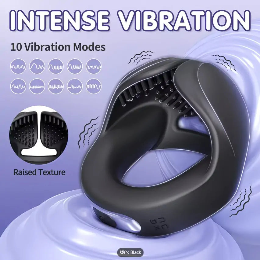 Wearable Testicle Stimulation Vibrating Cock Ring