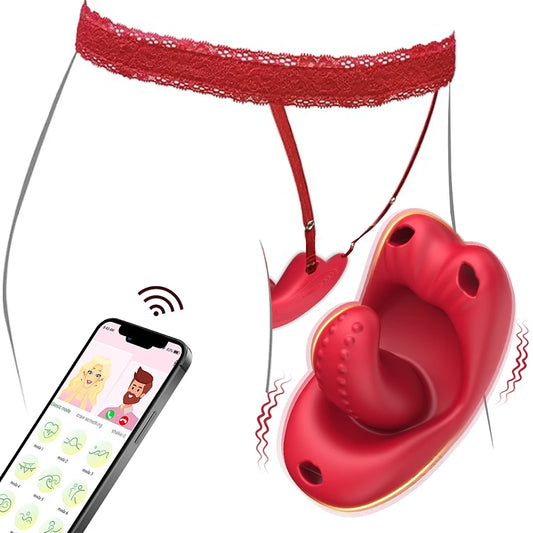 Wearable Tongue Licking Vibrator Panties