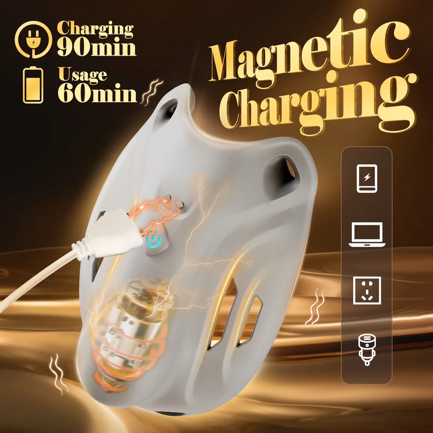 Wearable Vibrating Chastity Cage with App